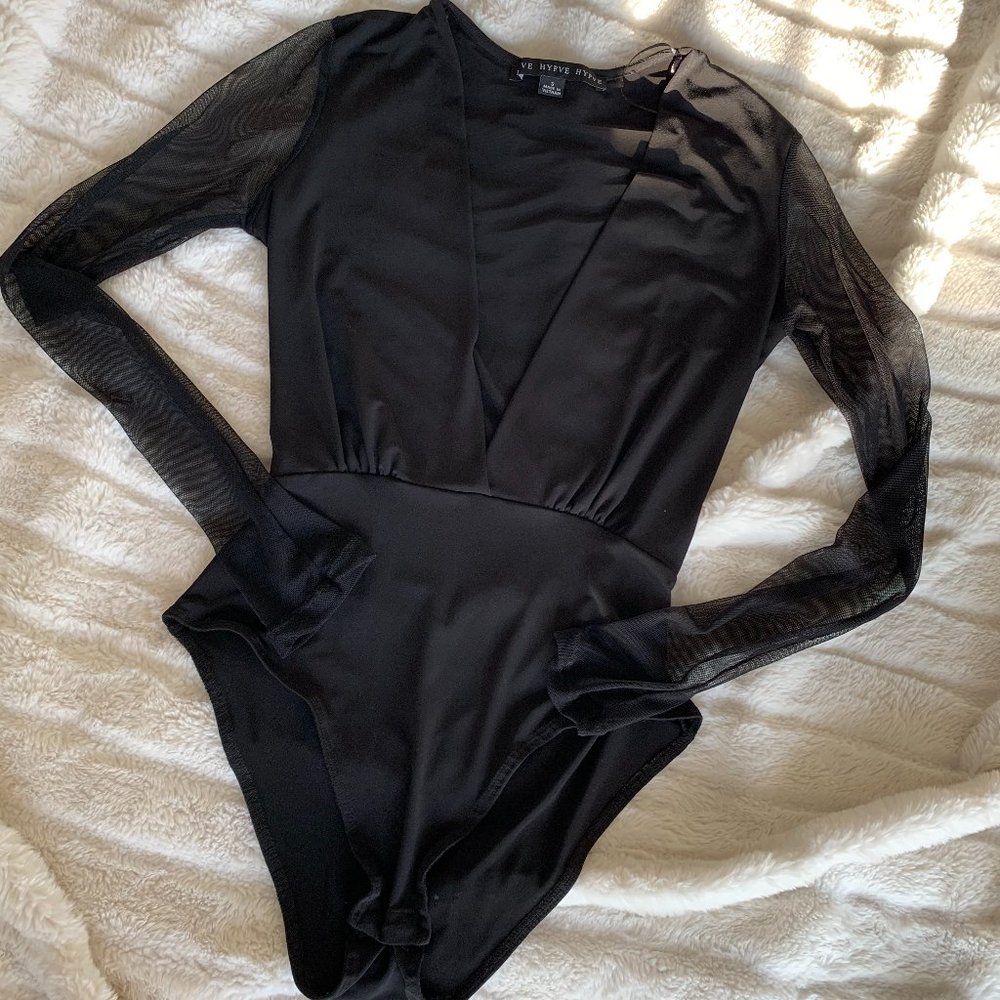 Black Mesh Bodysuit